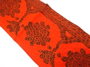 手織り紬 抽象花模様織り出し名古屋帯